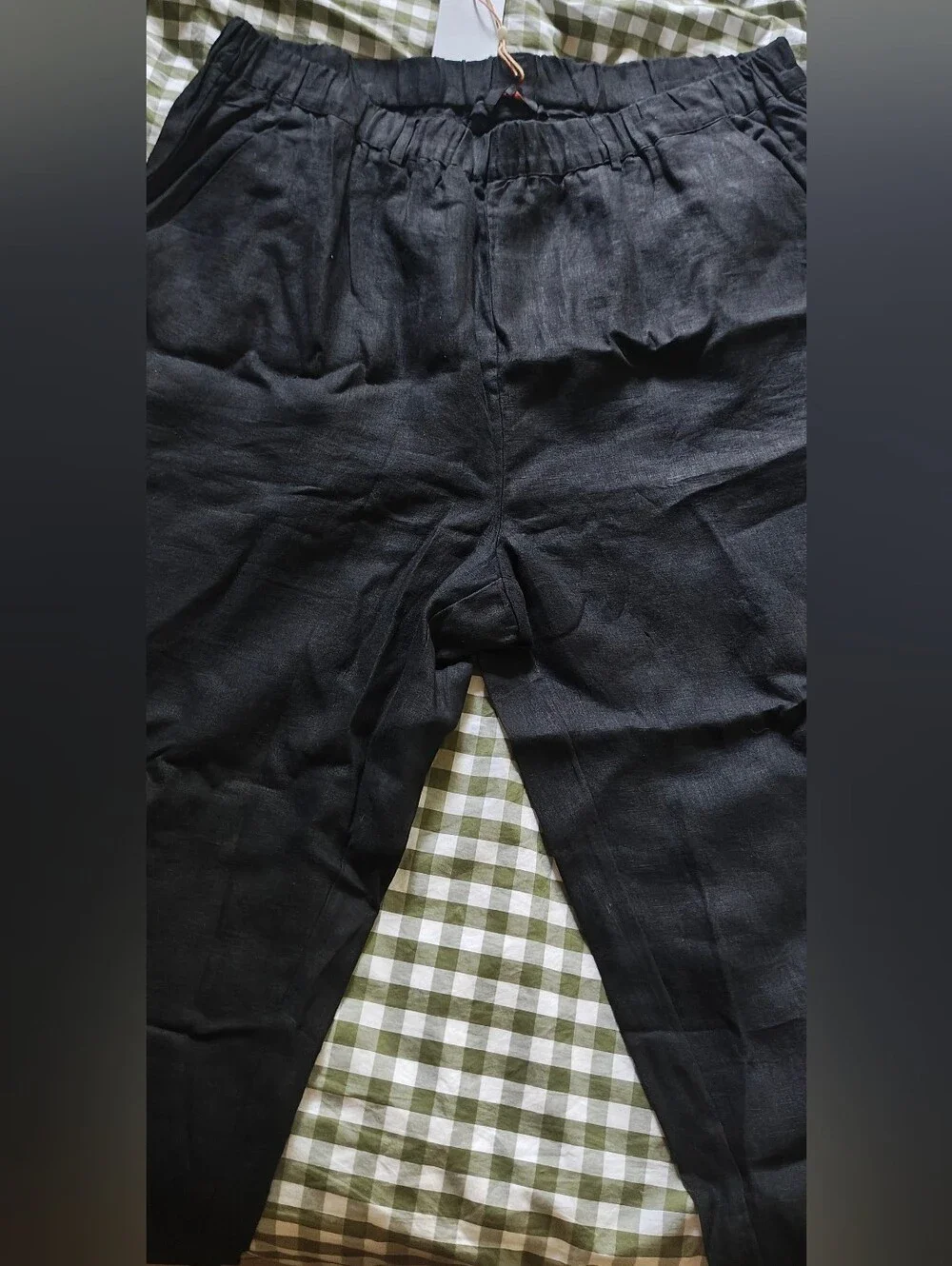 Quince Women's 100% European Linen Pants-Black XL